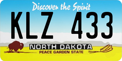 ND license plate KLZ433