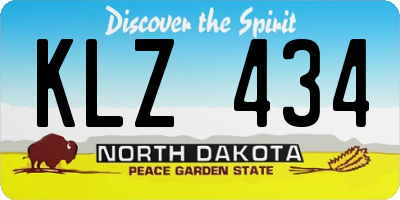 ND license plate KLZ434