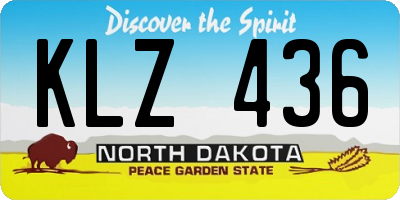 ND license plate KLZ436