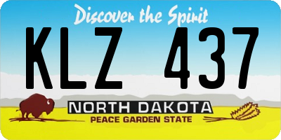 ND license plate KLZ437