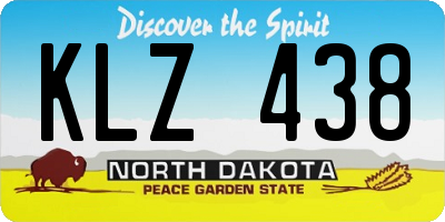 ND license plate KLZ438