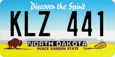 ND license plate KLZ441