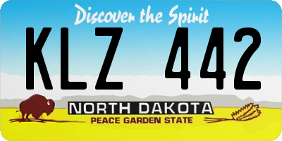 ND license plate KLZ442