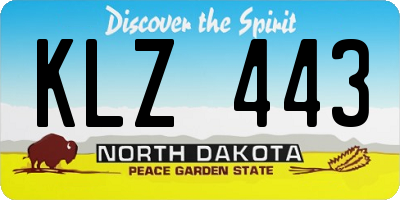 ND license plate KLZ443