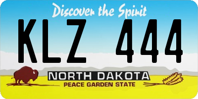ND license plate KLZ444