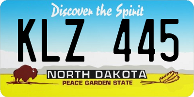 ND license plate KLZ445