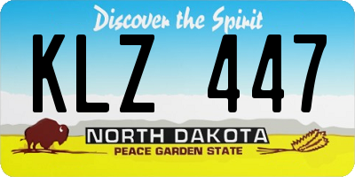 ND license plate KLZ447