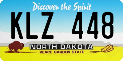 ND license plate KLZ448