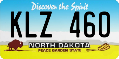 ND license plate KLZ460