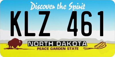 ND license plate KLZ461