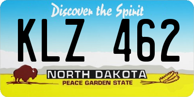ND license plate KLZ462