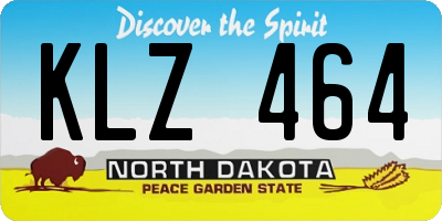 ND license plate KLZ464