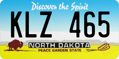 ND license plate KLZ465