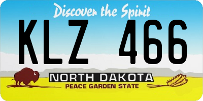 ND license plate KLZ466