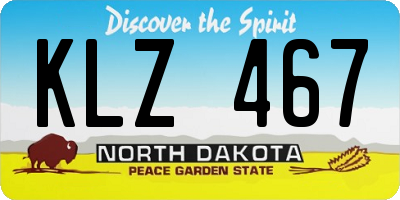 ND license plate KLZ467