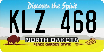 ND license plate KLZ468