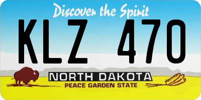 ND license plate KLZ470