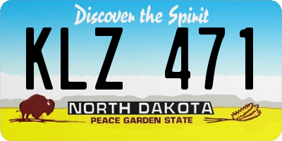 ND license plate KLZ471