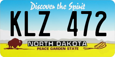 ND license plate KLZ472
