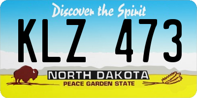 ND license plate KLZ473
