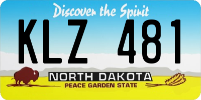 ND license plate KLZ481