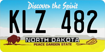ND license plate KLZ482