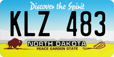 ND license plate KLZ483