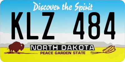 ND license plate KLZ484