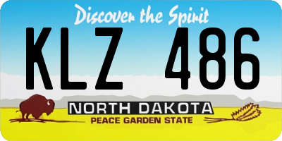 ND license plate KLZ486