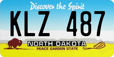 ND license plate KLZ487