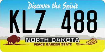 ND license plate KLZ488