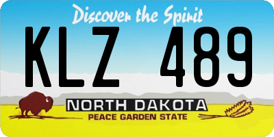 ND license plate KLZ489