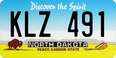 ND license plate KLZ491