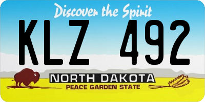 ND license plate KLZ492