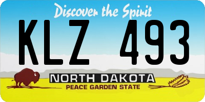 ND license plate KLZ493