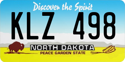 ND license plate KLZ498