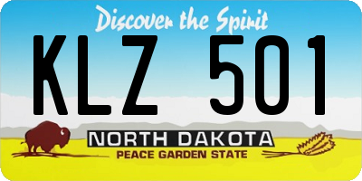 ND license plate KLZ501