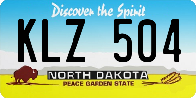 ND license plate KLZ504