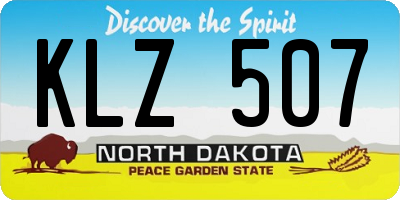 ND license plate KLZ507