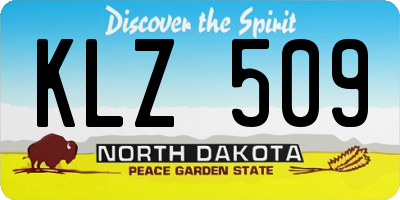 ND license plate KLZ509