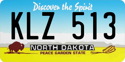 ND license plate KLZ513