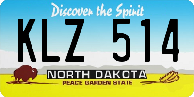 ND license plate KLZ514