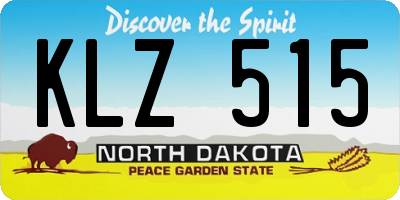 ND license plate KLZ515
