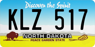 ND license plate KLZ517