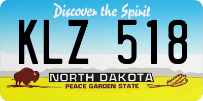 ND license plate KLZ518