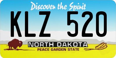 ND license plate KLZ520