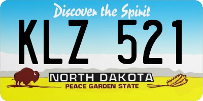 ND license plate KLZ521