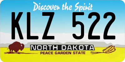 ND license plate KLZ522