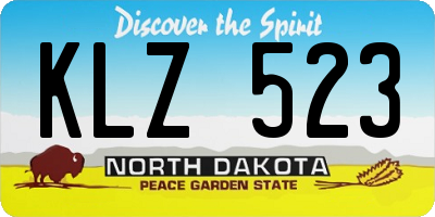 ND license plate KLZ523