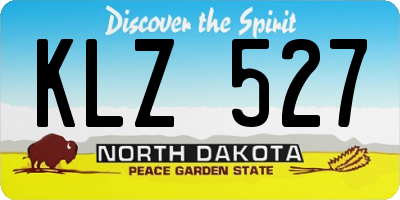 ND license plate KLZ527